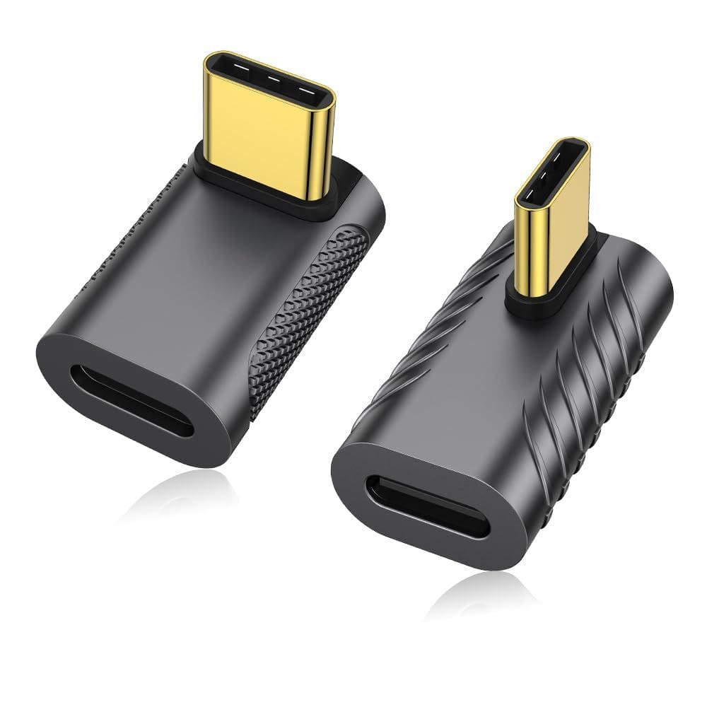 Adaptador AuviPal 240W USB C 90 graus USB4 40 Gbps cinza espacial