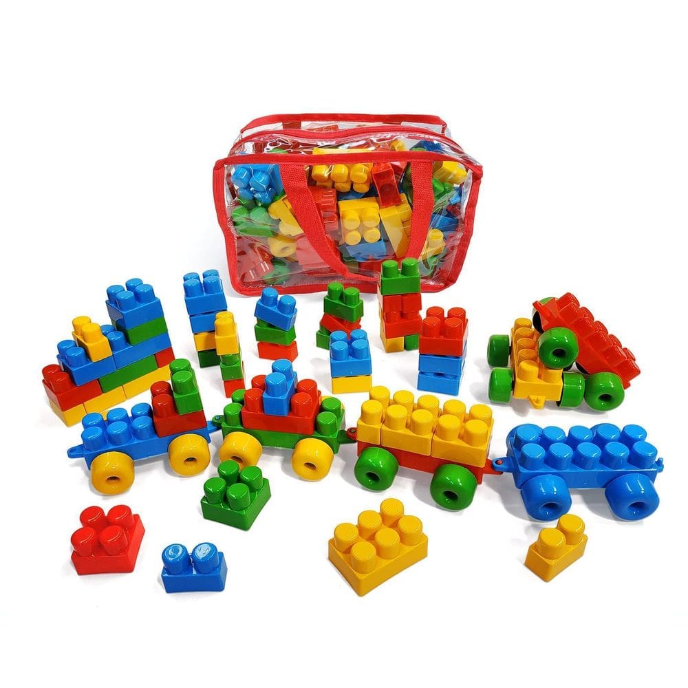Blocos Para Montar Baby Blocos Grandes Cores Vivas E Mochila