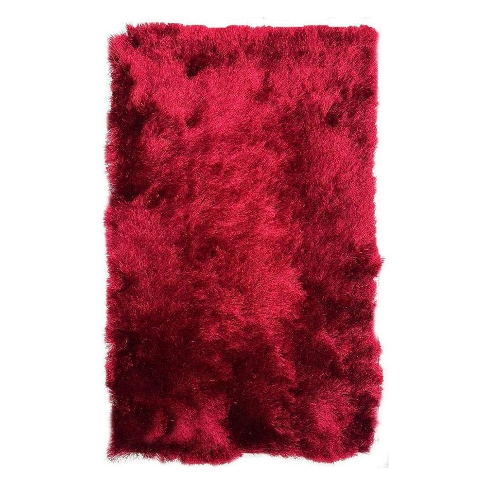 Tapete Silk Shaggy 63X100 Vermelho