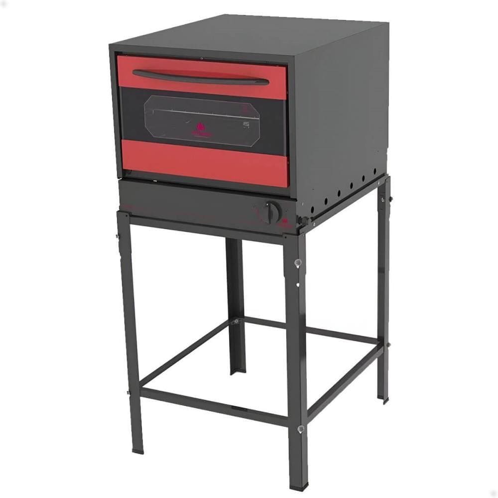 Forno Progás 80 L FGE-110 GOURMET Vermelho a Gás Com 2 Grades Acompanha Cavalete P39219