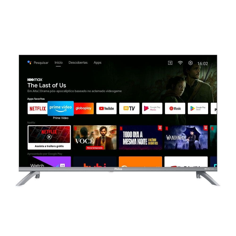Smart TV Philco 32” Led Dolby Áudio Prata PTV32M9GACGB – 127 Volts