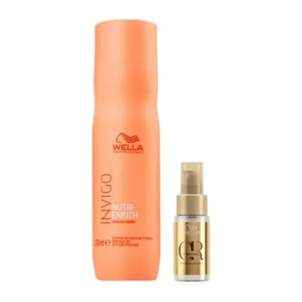Kit Wella - Shampoo Nutri-enrich + Óleo Reflection 30ml