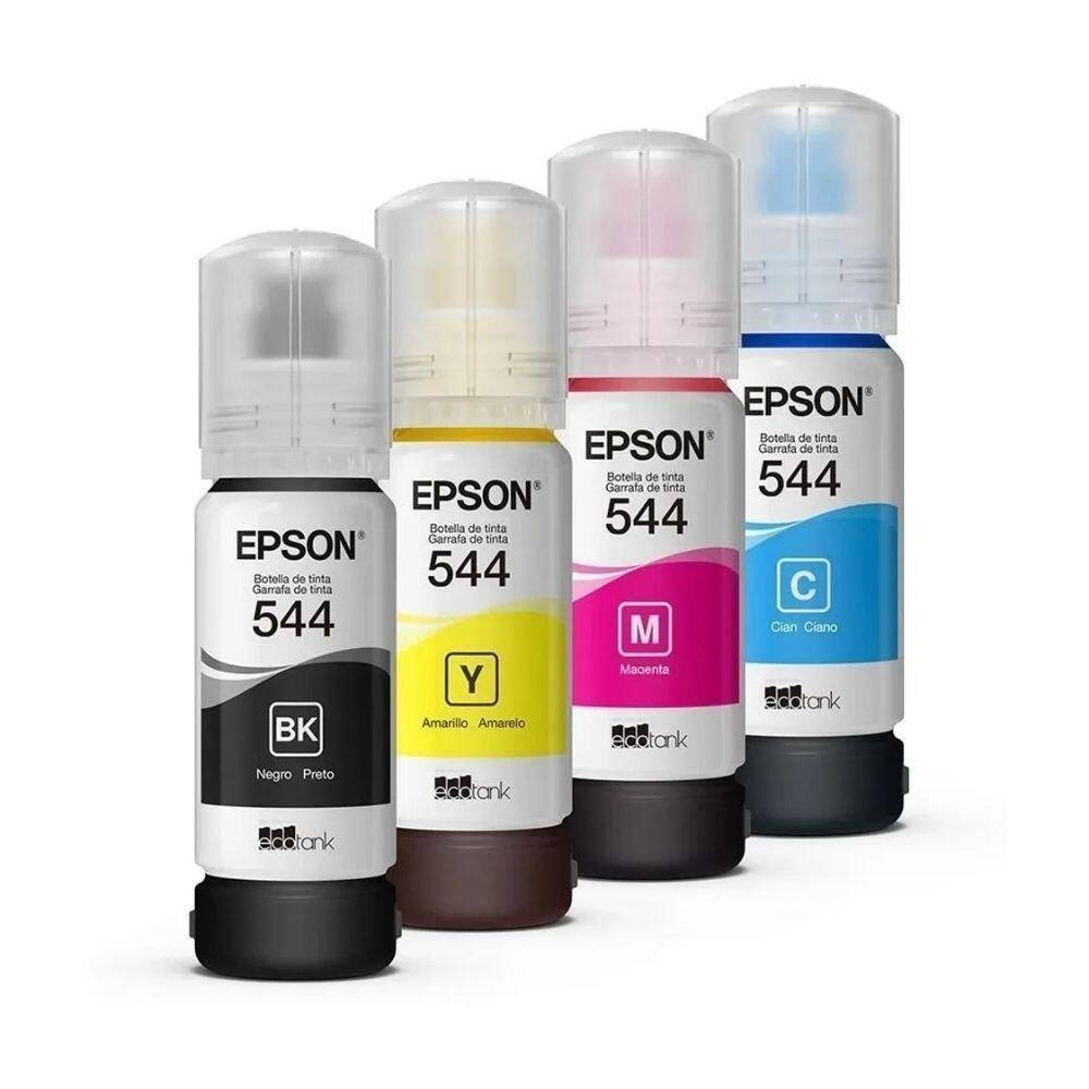 Kit Refil Epson 4 Cores T544 Preto- Ciano- Magenta- Amarelo