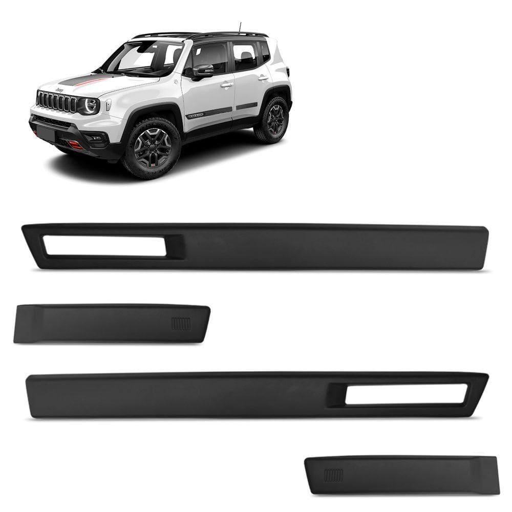 Jogo De Friso Lateral Renegade 2022 2023 Preto Modelo Vazado
