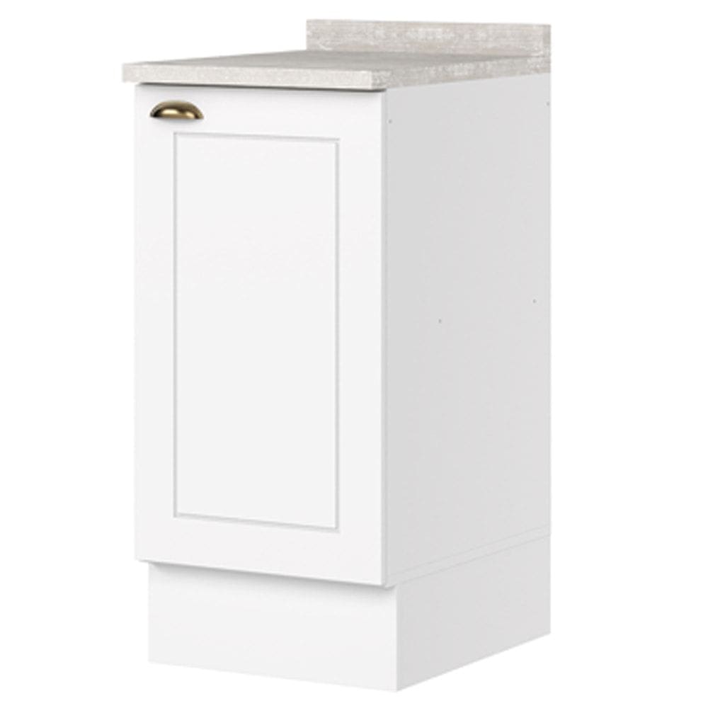 Balcao Com Tampo 1 Porta 40 cm Americana Branco Calcare Henn