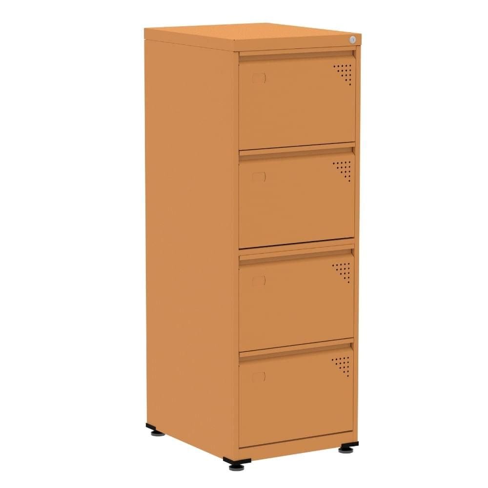 Armário de Arquivo de Aço Pandin 4 Gavetas gavetas Laranja Picasso