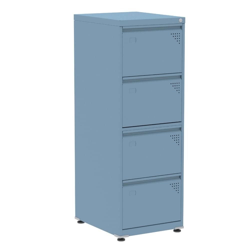 Armário de Arquivo de Aço Pandin 4 Gavetas gavetas Azul Dali