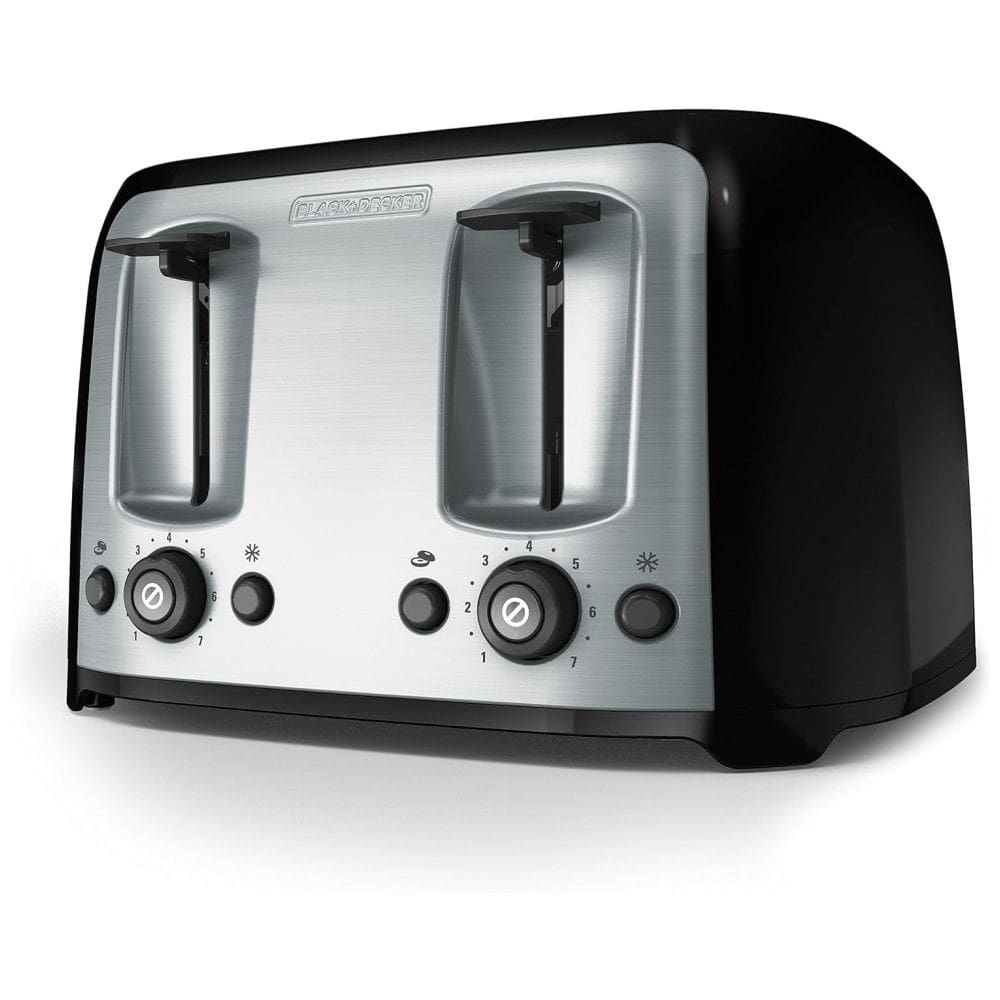 Torradeira BLACK+DECKER 4 Fatias, Fendas Ampla, 7 Níveis de Tostagem, 1400W, Função Congelados e Bagel, Controle de Tostagem, Elevação