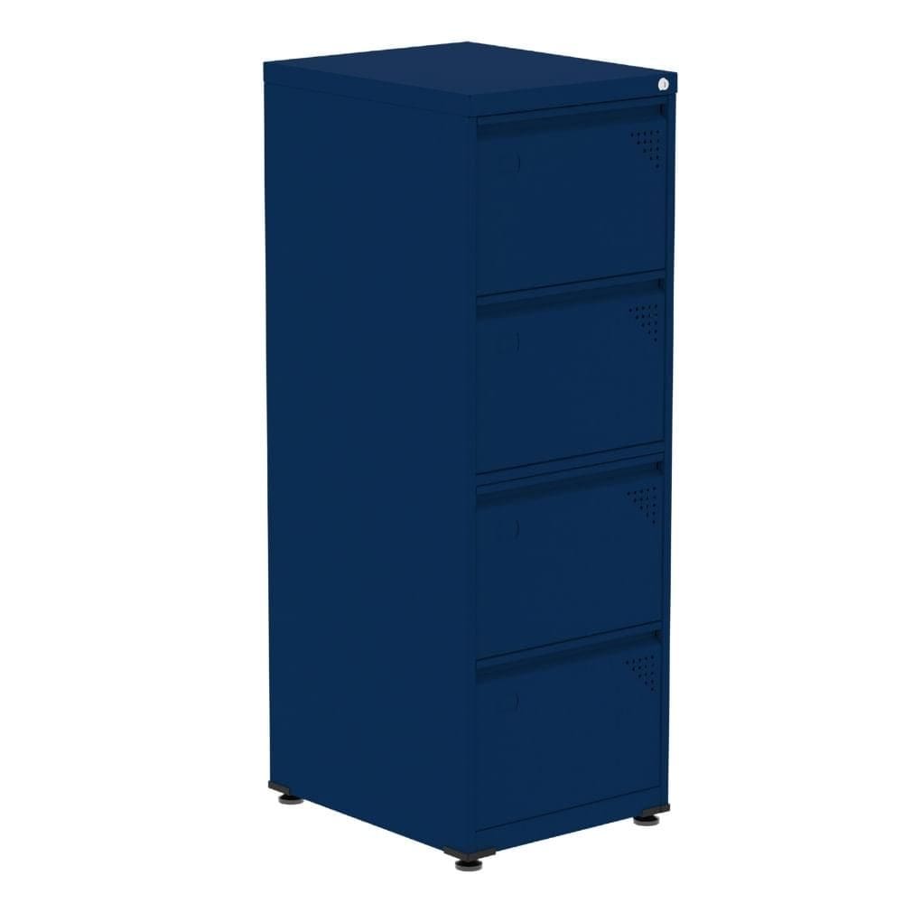 Armário de Arquivo de Aço Pandin 4 Gavetas gavetas Azul Del Rey