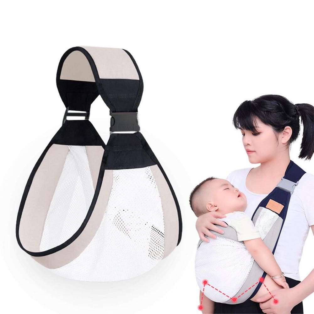Sling Bebe Carregador Canguru Segurar Ajustavel Cor:Bege