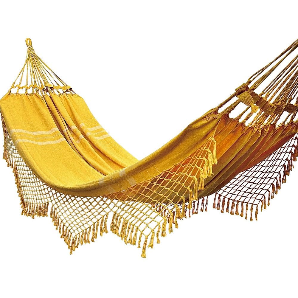 Rede Grande De Dormir Para Casal King 4,70m Amarelo