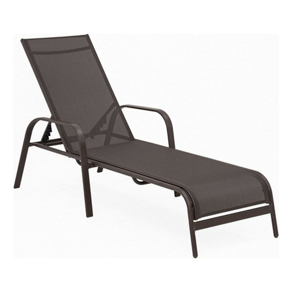 Espreguicadeira Ate 136kg 4 Posicoes 195x86x60cm - Marrom
