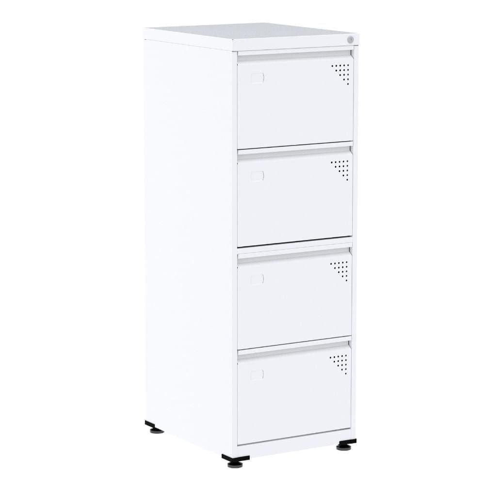 Armário de Arquivo de Aço Pandin 4 Gavetas gavetas Branco