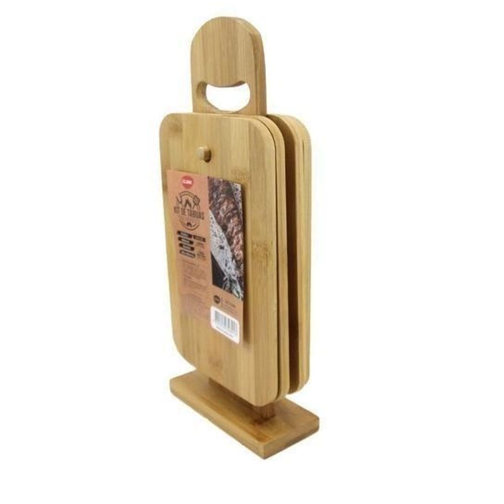 Kit Para Churrasco Bambu Casa Tabua Para Servir Carne Clink