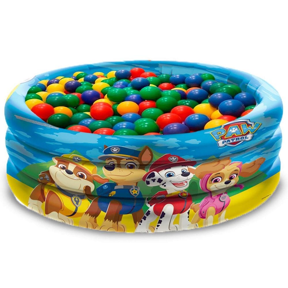 Piscina Infantil Patrulha Canina Inflável 100 Litros 3 Anos