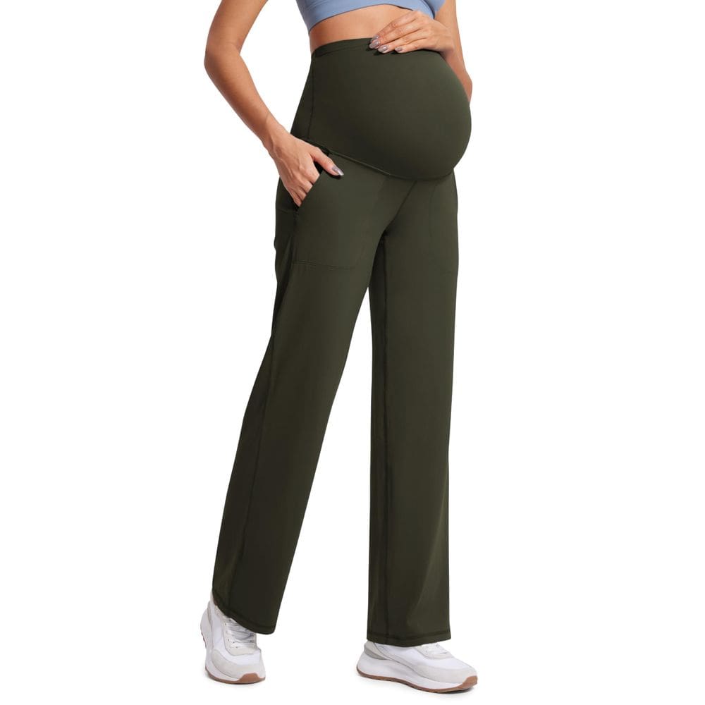 Calças largas para maternidade CRZ YOGA Butterluxe Olive Green