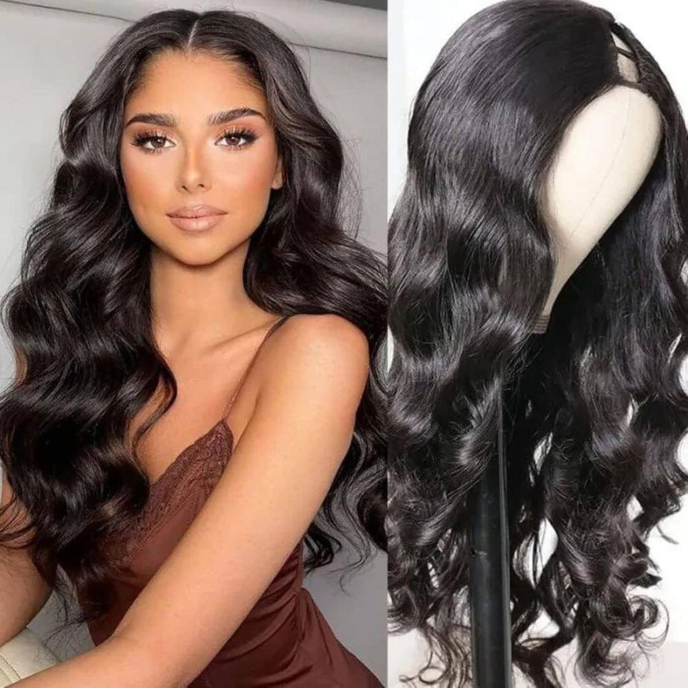 Peruca ondulada em V Emistar Wear And Go U Part Body Wave 22"