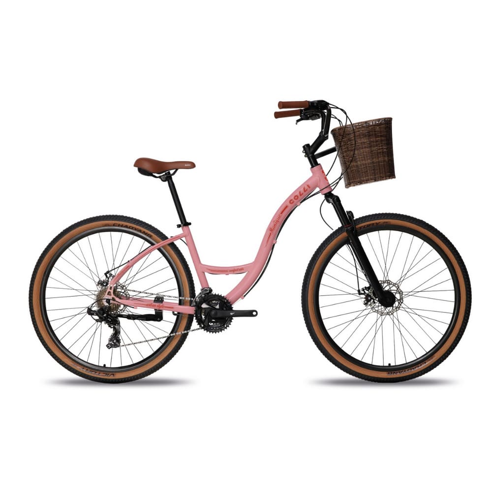 Bicicleta Colli Munique Aluminio Aro 29 Rosa Blush 21v