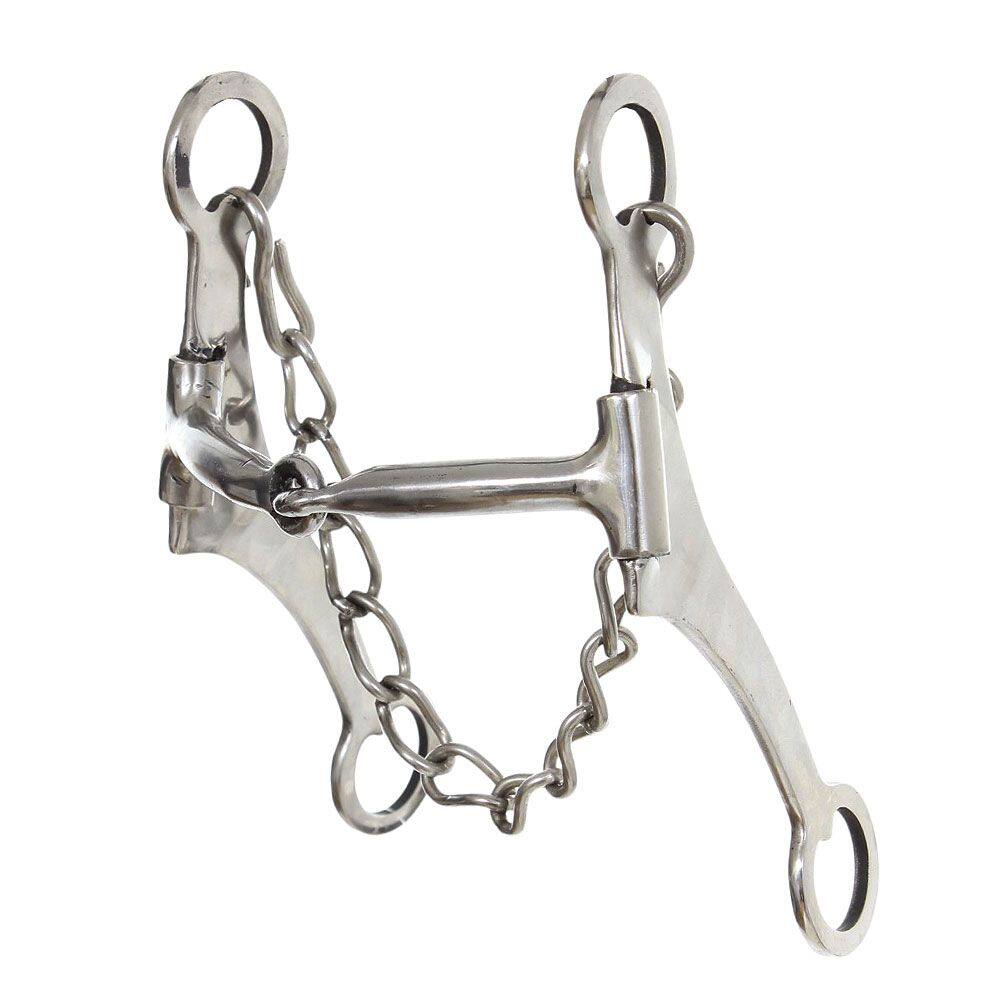 Freio L Longo Inox Bocal Articulado Bronc-Steel 38057