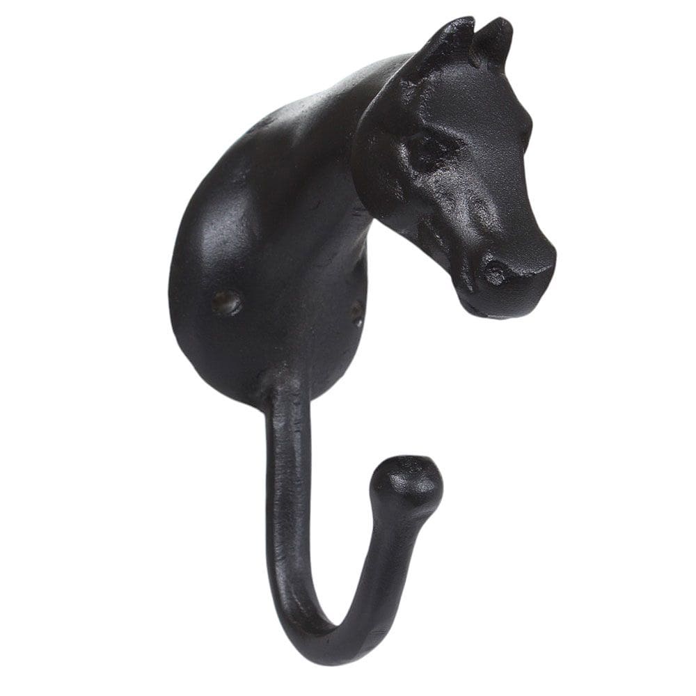 Cabide Cabeça de Cavalo de Alumínio Preto Bronc-Steel 38008
