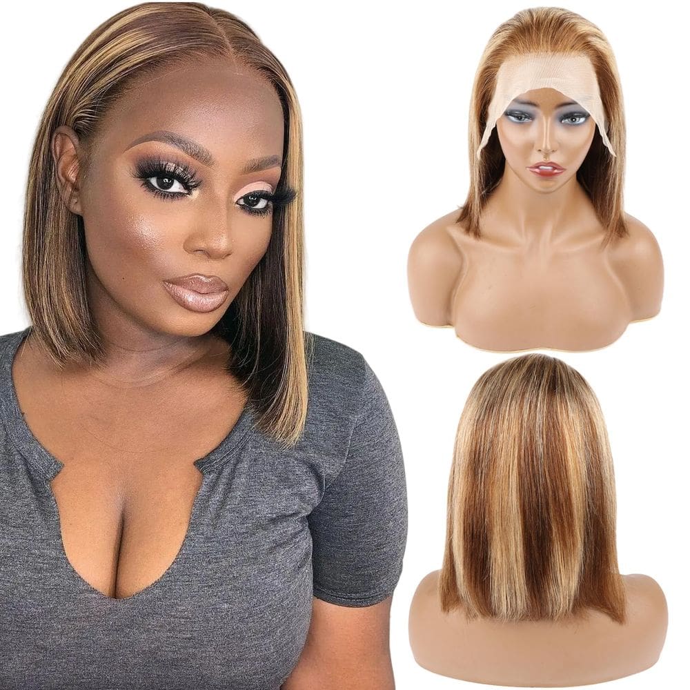 Peruca CISWER Omber Highlight Bob 30 cm 180 Density Straight