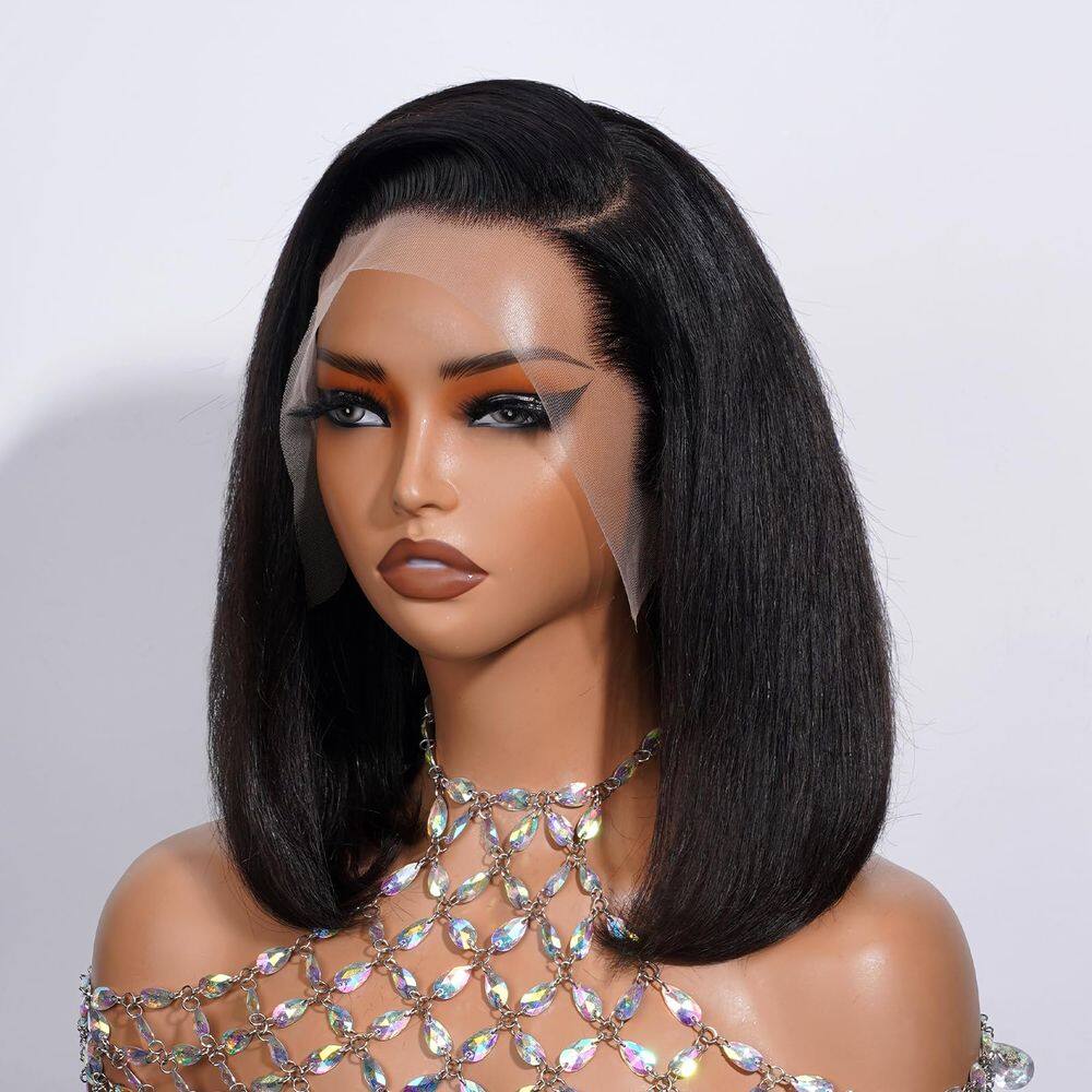 Peruca CISWER Lace Front Bob 14\" 180 Density Straight Hair