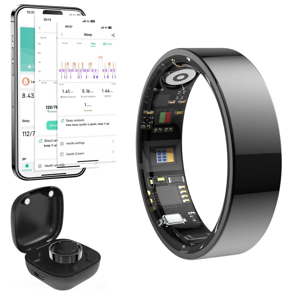 Rastreador de saúde Smart Ring Mefoma 2025 com monitor de pressão arterial