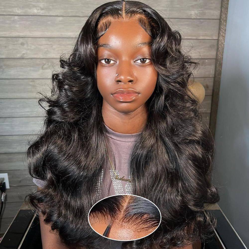 Peruca BELIANA sem cola 5x5 HD com fecho de renda Body Wave 60cm