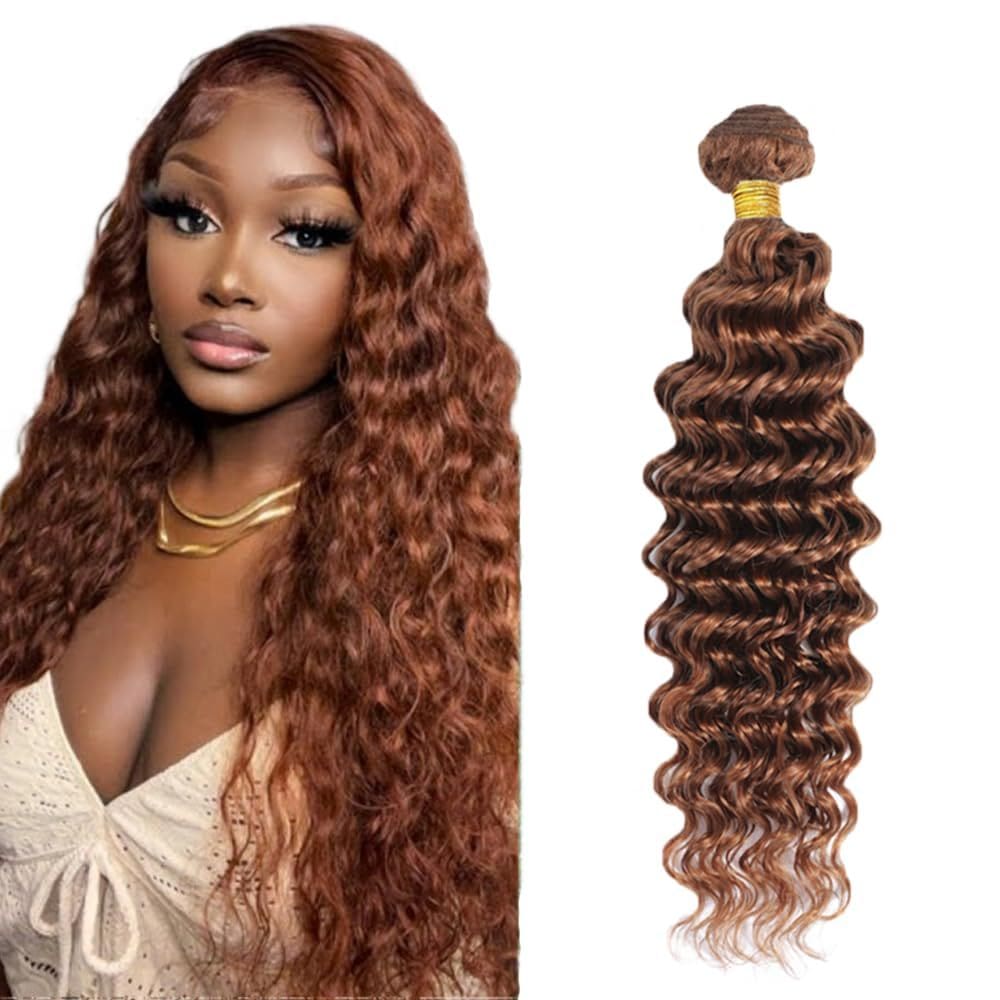 Pacotes de cabelo DiexRlamx Deep Wave Color 30 Brown 70cm