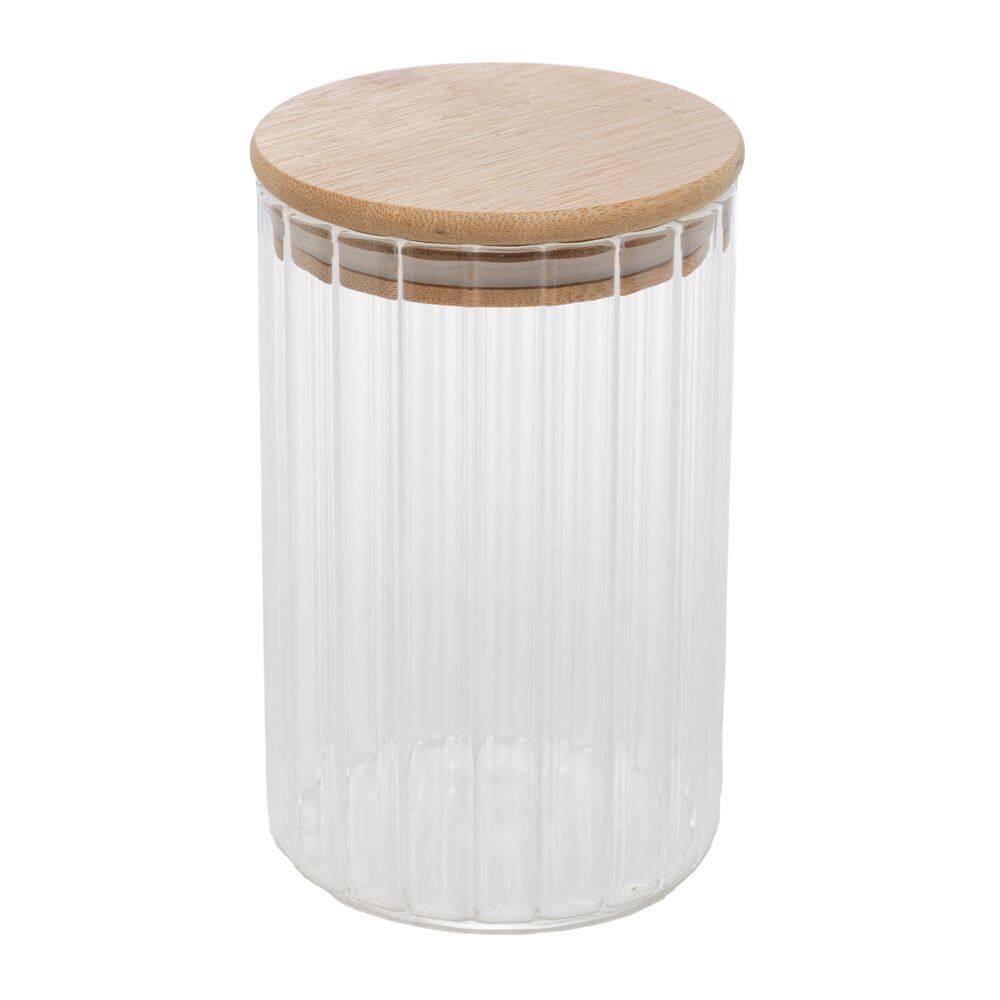 Porta Mantimento com Tampa de Bambu 700ml Vidro Borossilicat