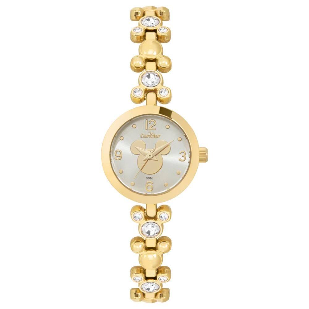 Relógio Condor Feminino Ref: Co2035ntf/5k Dourado Bracelete Mickey