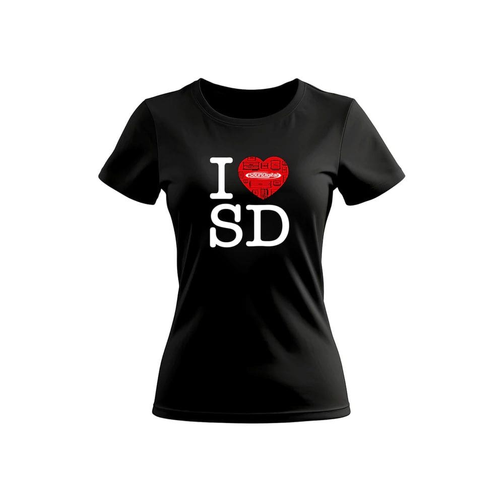 Camiseta Babylook ´´ I Love Soundigital´´ Pt P