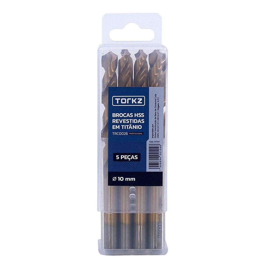 Broca AR Torkz TRC0026 Titânio, 10 mm - 5 Peças
