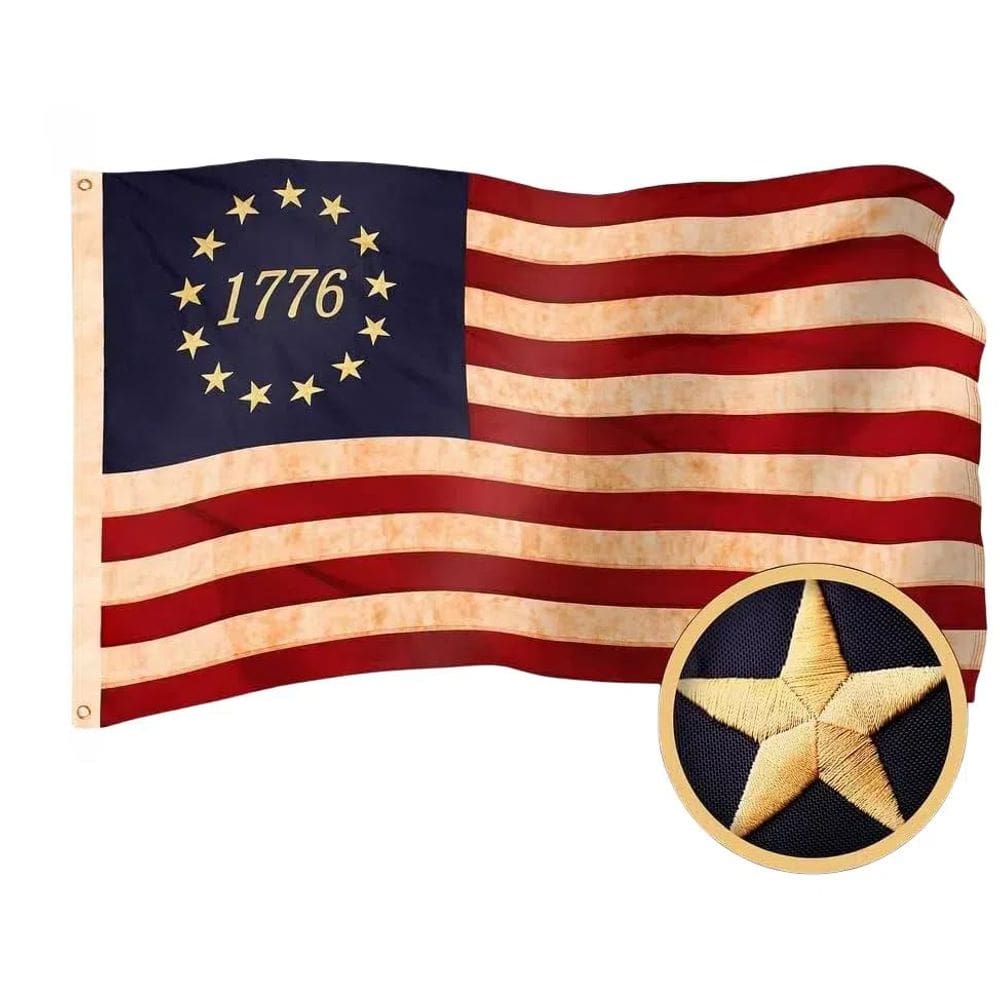 Bandeira AOTAI 1776 EUA 13 estrelas 210D Poliéster 90x150cm Vintage
