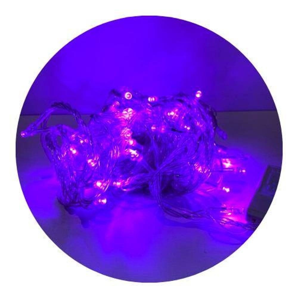 Cordão 100 Lampadas Led Formato Pequena Gota 10 Metros Fio