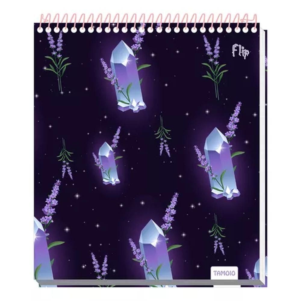 Caderno Flip Feminino Capa Dura 10Mat 160Fls Capa14-Tamoio