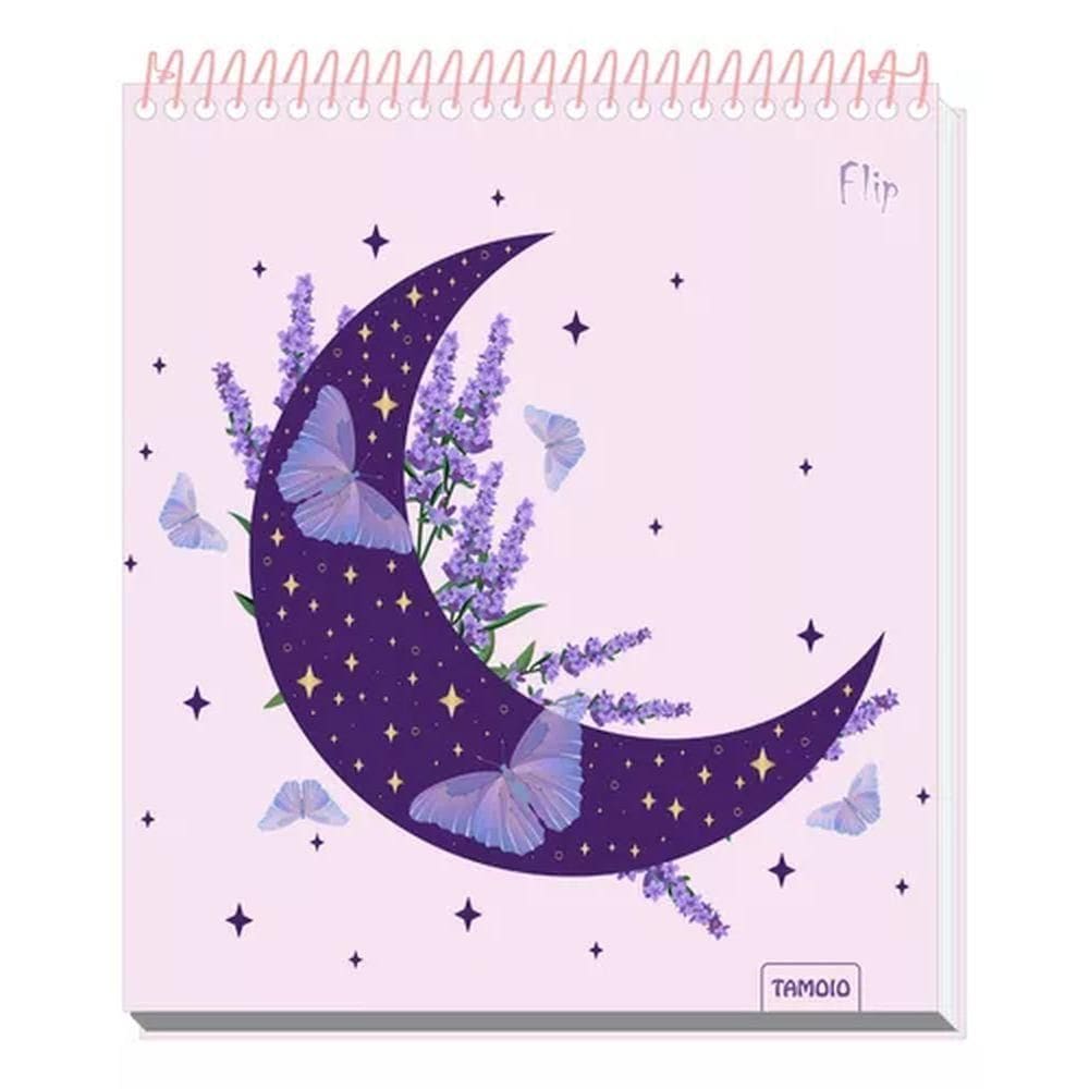 Caderno Flip Feminino Capa Dura 10Mat 160Fls Capa15-Tamoio