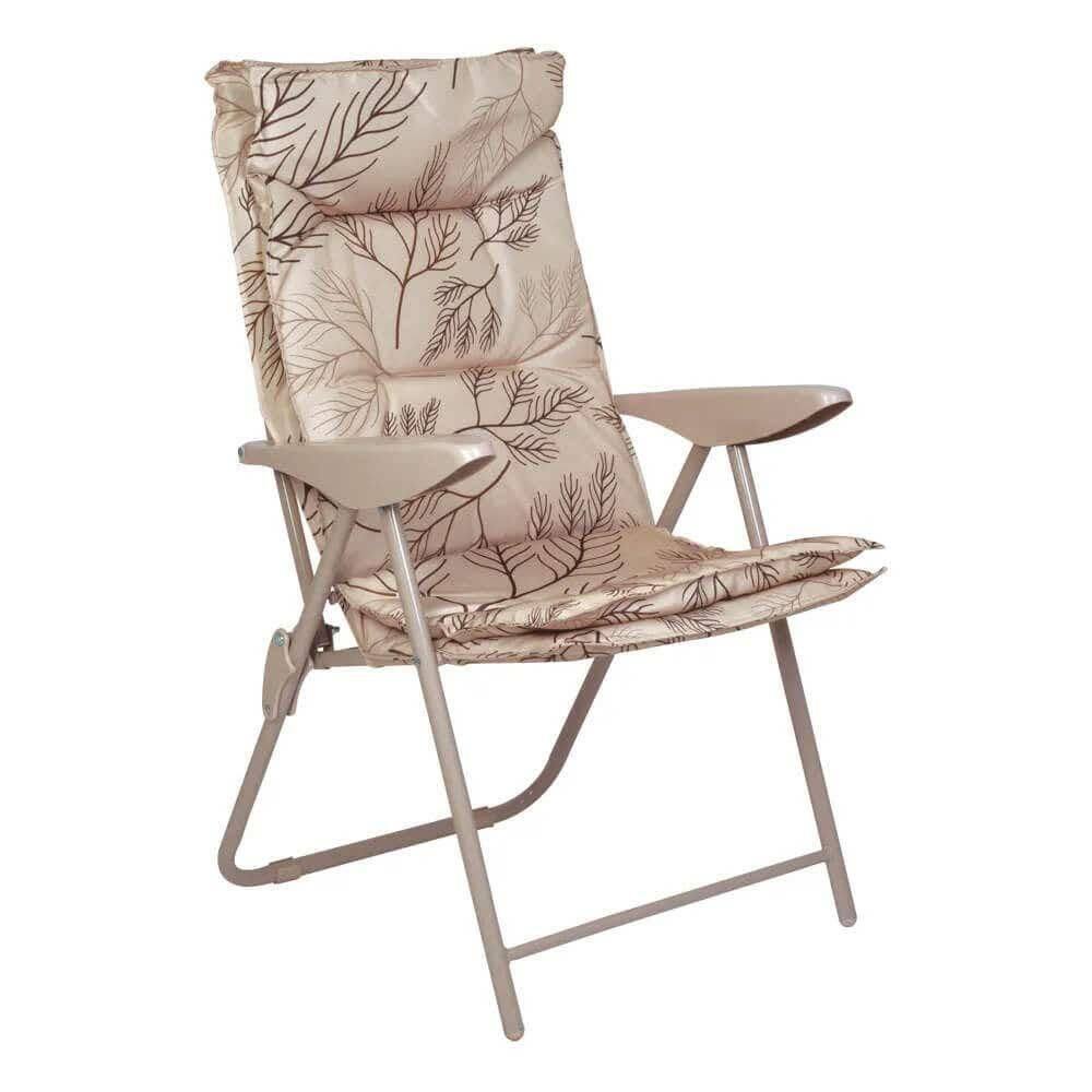 Poltrona Estofada Camping Kairos até 120kg Floral 409007 MOR