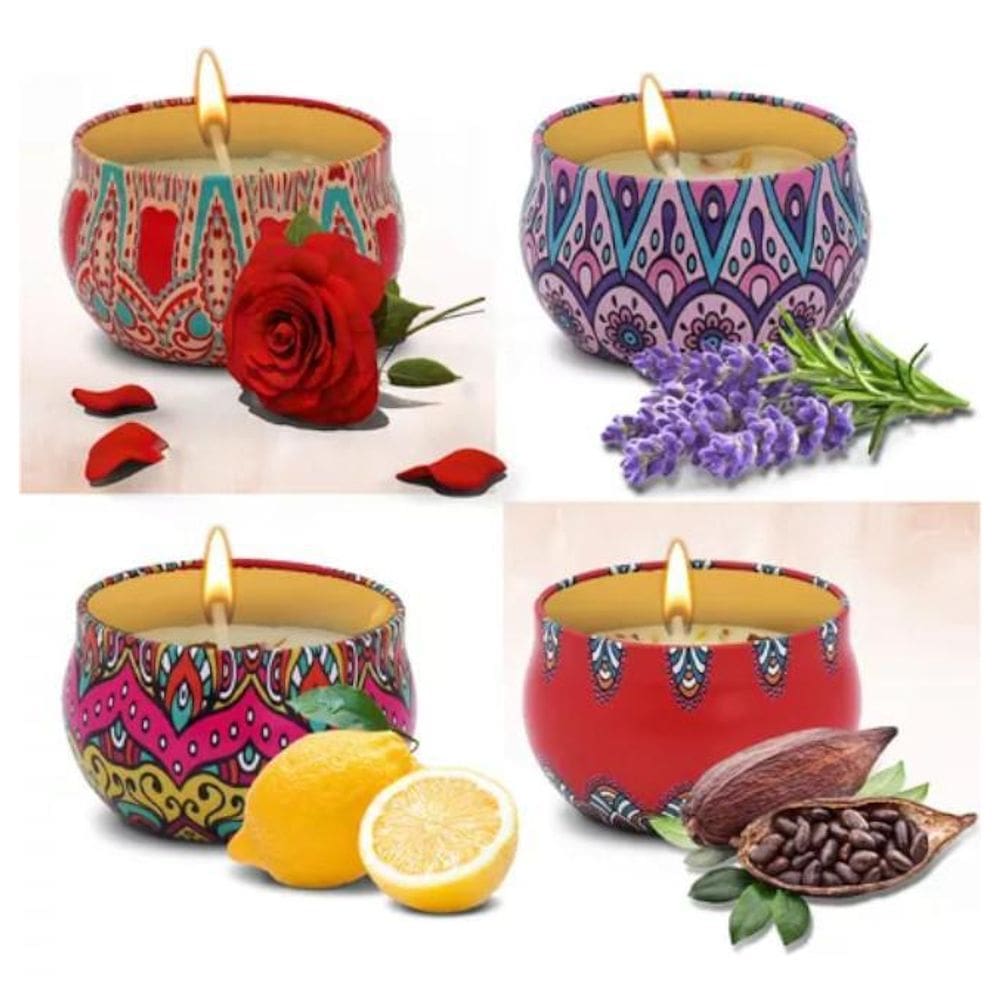 Super Velas Aromática Perfumada Lata Decorada Importadas