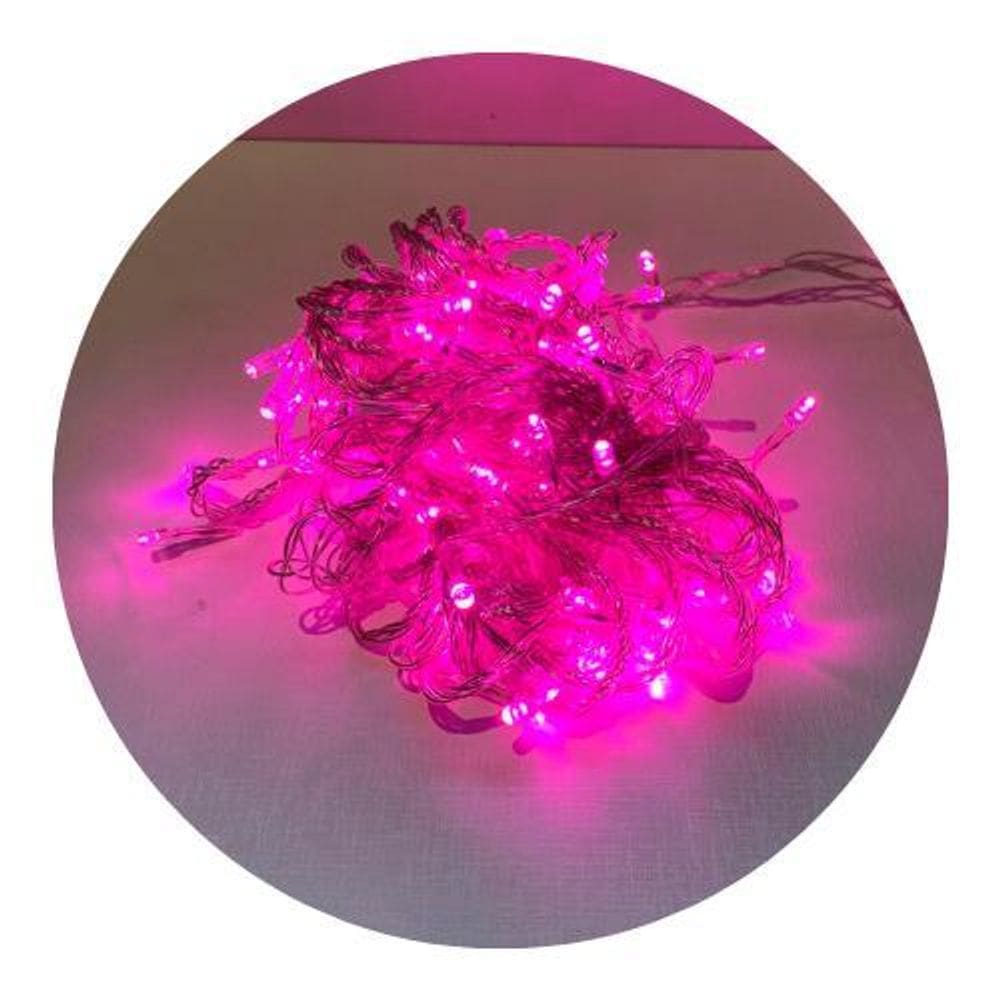 Cordão 100 Lampadas Led Formato Pequena Gota 10 Metros Fio