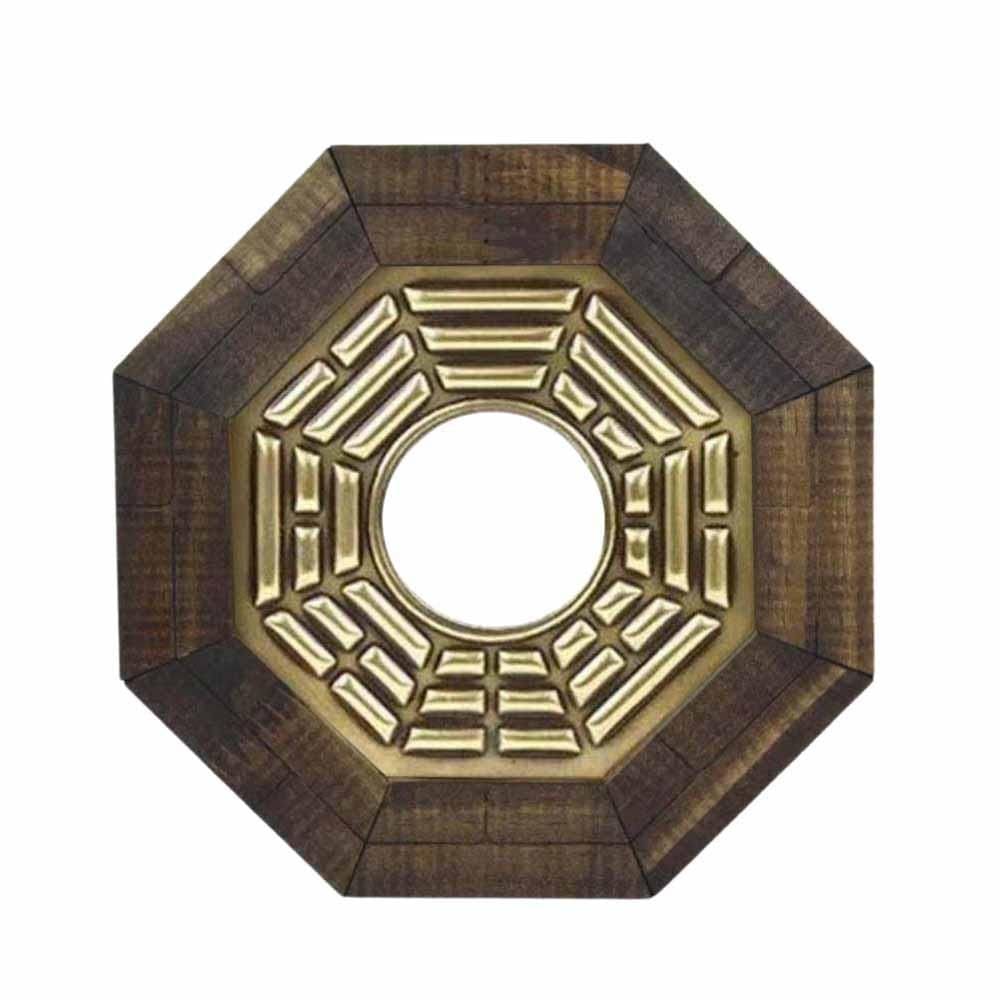 Quadro Feng Shui Baguá Céu Anterior Com Espelho 18Cm