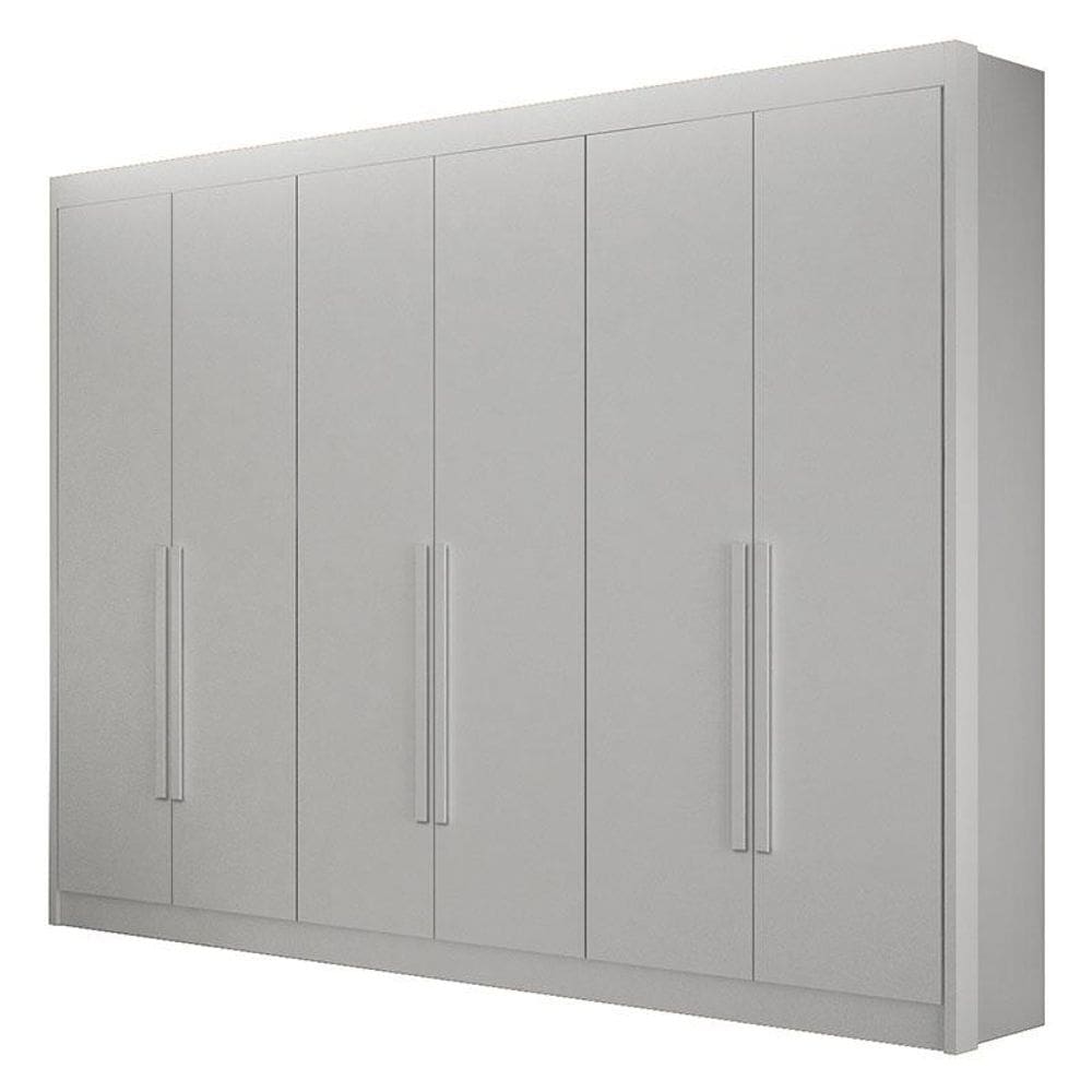 Guarda Roupa 6 Portas Diamante Gold Branco – Leifer Móveis