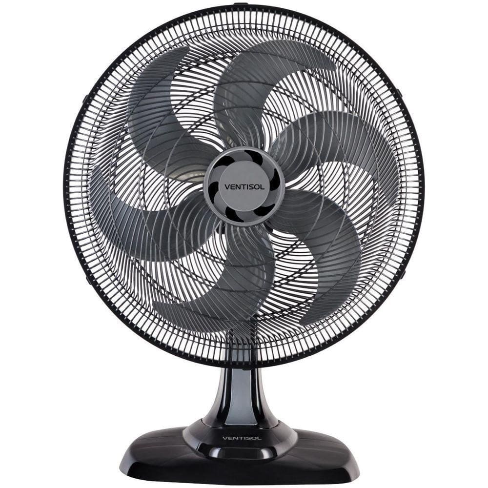 Ventilador Osc Mesa Turbo 6 50cm 6 Pás - 220v - Preto-prata