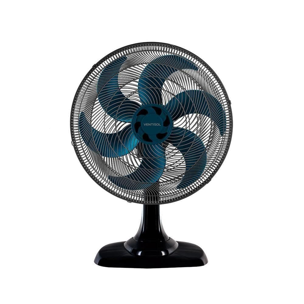 Ventilador Osc Mesa Turbo 6 50cm 6 Pás - 110V - Preto-azul