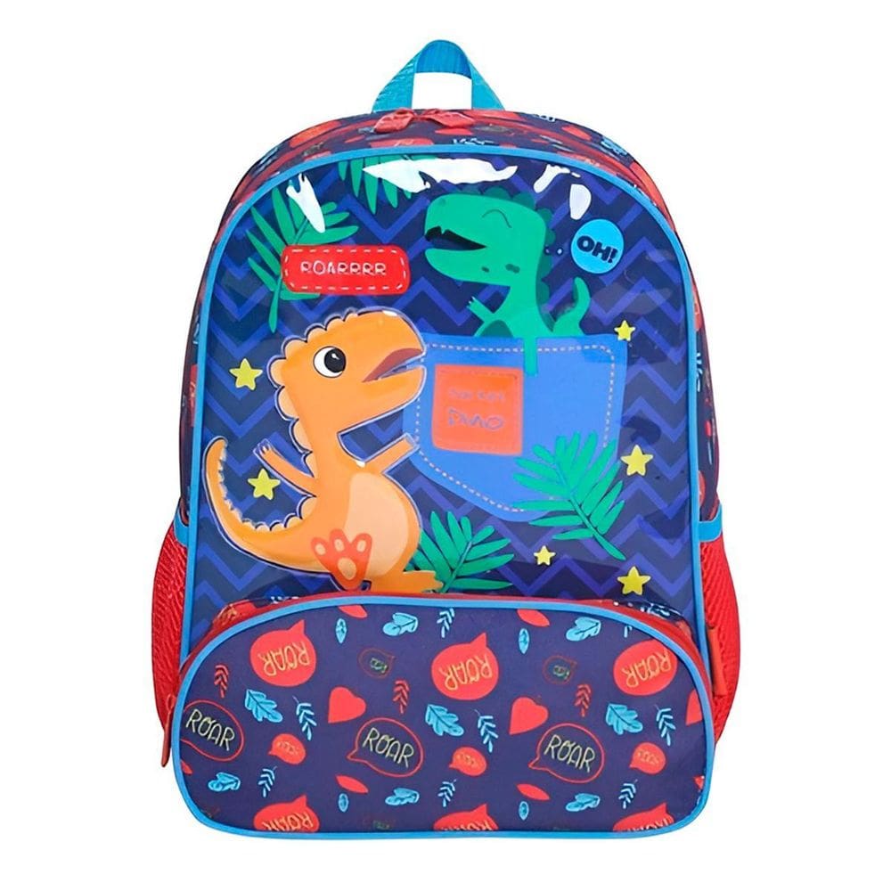 Mochila Infantil Bolso Externo Animais Escola Passeio