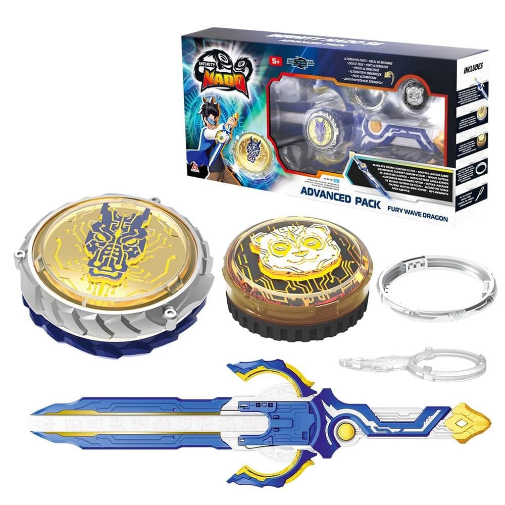 Pião De Batalha Infinity Nado Fury Wave Dragon Com Luz - Candide