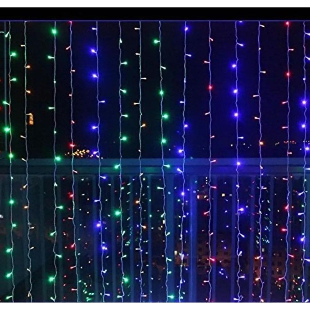 Cortina 6M Luz Led 320 Lampadas Pisca Natal Cor Led:Colorido