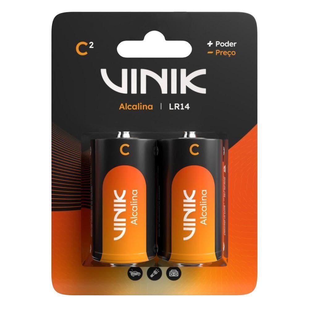 Pilha Alcalina C Lr14 C-2 Vpcb2