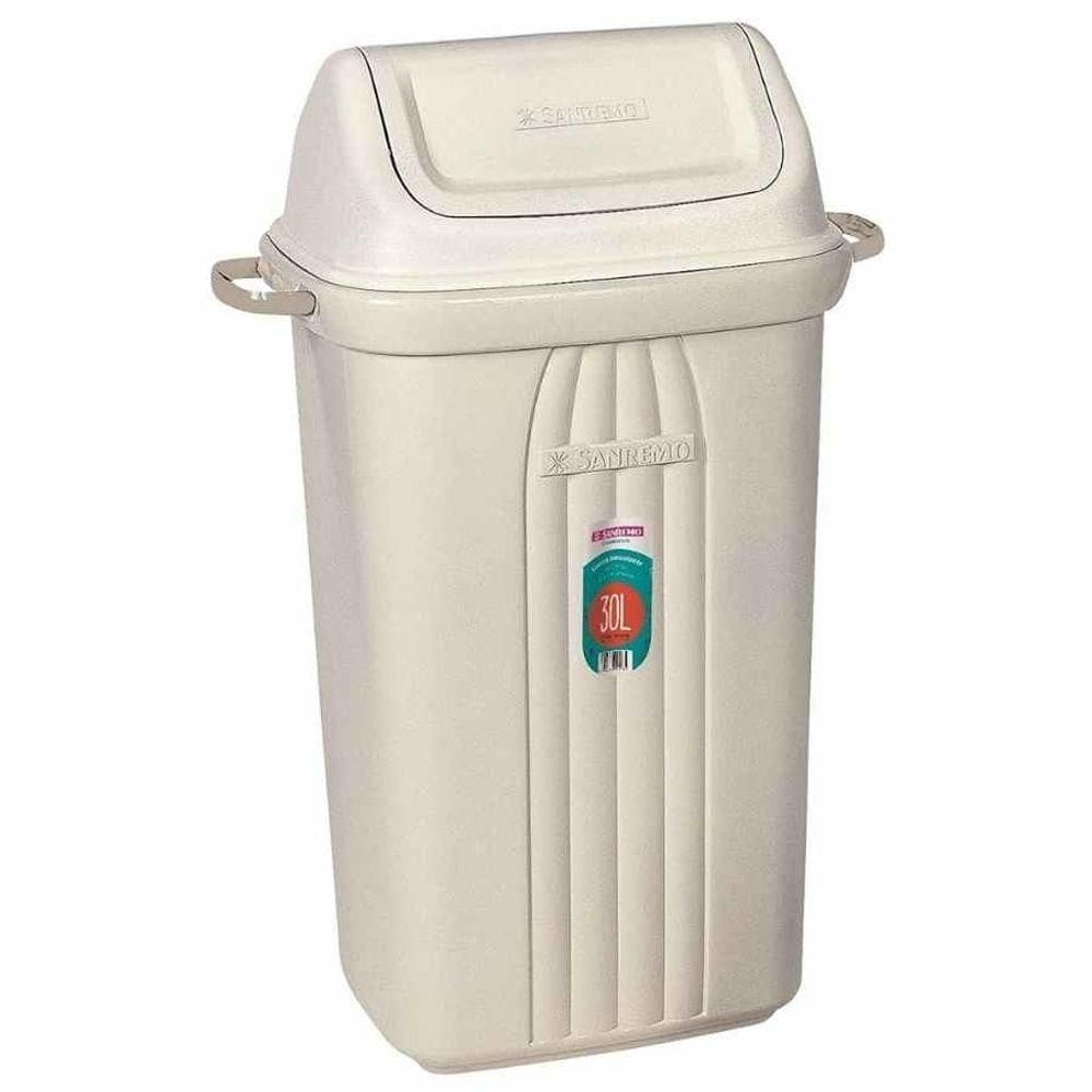 Cesto Com Tampa Basculante 30l Sanremo
