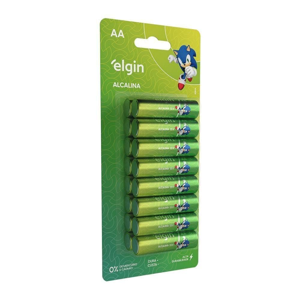 Pilha Alcalina Aa Elgin Blister Com 16 Unidades